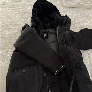 GAP Kids Black Puffer Jacket with Hood
